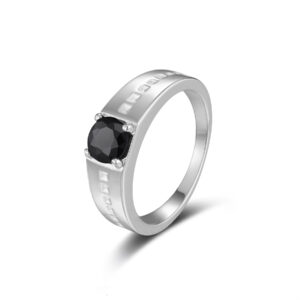 Rhodium Plated HR15155 CZ-Black