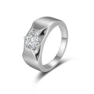 Rhodium Plated HR15162 CZ-Clear