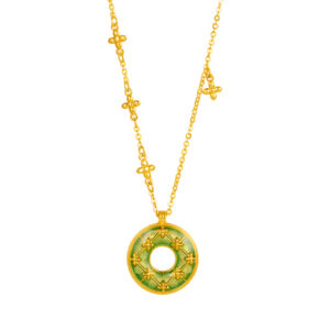Guilloché Collection Necklace (Green)