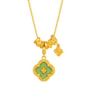 Guilloché Collection Necklace (Green)