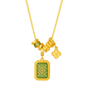 Guilloché Collection Necklace (Green)