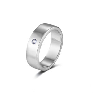 Rhodium Plated HR15166 CZ-Clear