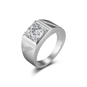 Rhodium Plated HR15184 CZ-Clear
