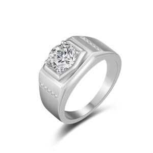 Rhodium Plated HR15188 CZ-Clear