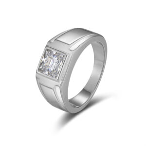 Rhodium Plated HR15192 CZ-Clear